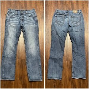 BKE Men's Straight Blue Jeans